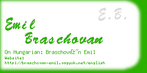 emil braschovan business card